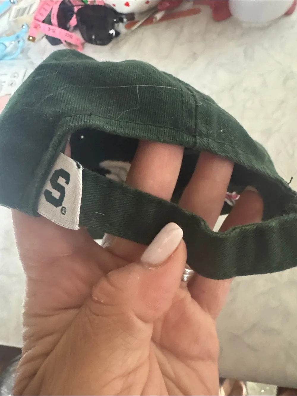 Michigan State Spartan Logo Green Baseball Cap - Unbranded